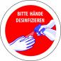 Preview: Corona Aufkleber Hände desinfizieren